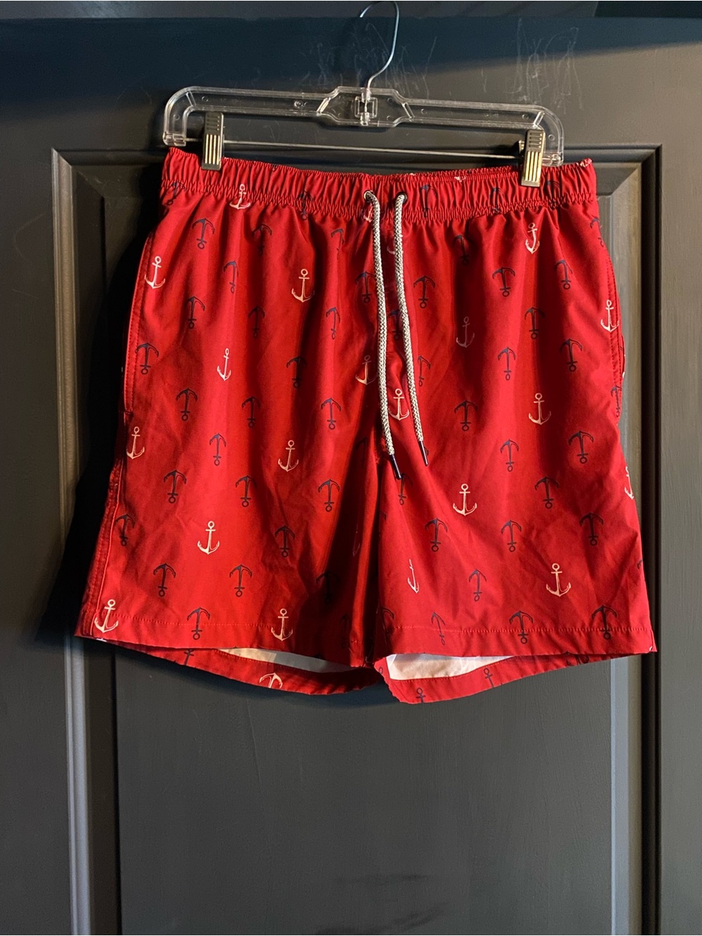 RAINFOREST Red Anchor Swim Trunks